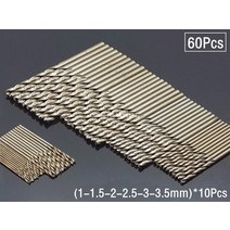 토련기 1MM-10MM 코발트 고속 강철 트위스트 드릴 구멍 M35 스테인레스 스틸 도구 세트 전체 지상 금속 리머, [04] 60Pcs, 04 60Pcs