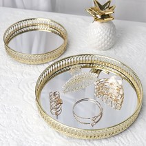 일호장신구 원형 궁전 화장대 거울 트레이 국내배송