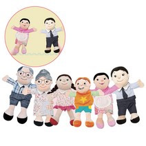 가족 손인형 6종세트 완구 유치원 소꿉놀이 소꼽놀이