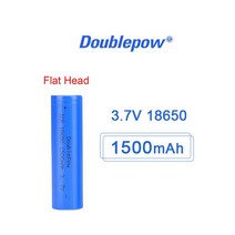 Double power 18650 3.7V 1500mAh 충전식 리튬 배터리 손전등 레이저 포인터 원격 제어 전자 장난감, [01] 1피스 flat head