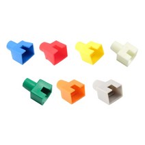 엠비에프 RJ-45 각부트 오픈형 보호캡(100개)/RJ45의 커넥터 보호와 랜케이블 식별이 편리함/랜케이블 제작시 사용되는 사각부트, 그레이