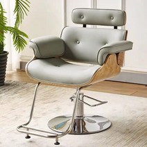 엔틱 가구 의자 미용실 의자 영국 빈티지 럭셔리 의자 클래식 엔틱 체어, 밝은 회색 A타입