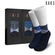 닥스(시즌잡화) [닥스양말] 신사2족세트 면스판단목 배색아가일 22816