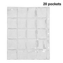 20/30/50/100/120PCS 동전 홀더 저장 상자 수집 케이스 조정 패드 산화 방지 나무 돈, 20 pockets