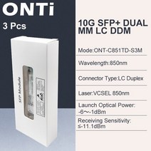 광섬유장치 통신장비 10Gb SFP 모듈 멀티 모드 300m MM 듀플렉스 트랜시버 LC 광 커넥터 SFP-10G-SR Cisco Mikrotik 스위치와 호환 가능, 02 3pcs