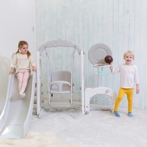 베이블퓨어리 유아미끄럼틀 그네 실내놀이터 농구축구, A형:미끄럼틀+Mini농구대