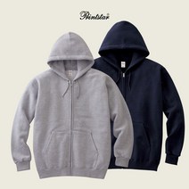 프린트스타 베이직 무지 헤비 쭈리 후드집업 남녀공용