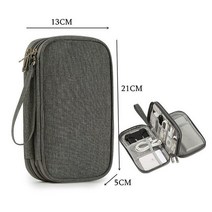 전자올겐 휴대용 USB 데이터 라인 오거나이저 케이블 디지털 전자 여행 가방 가제트 보관 방수, 38 F-Gray