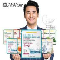 노블레스 콜라겐 발효에센스 마스크팩(100매)(아쿠아폼25g스파우트1개증정), 100매입, 1개