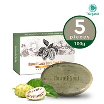투오가닉 하와이 용암석 노니 비누 100g, 5개