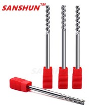 스크래퍼 합금 코팅 텅스텐강 밀링 커터 도구 Hrc55 알루미늄 CNC 가공 3 날 연장 목공 도매 패스트리커터, 없음, 5.5.0x20Cx75L