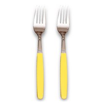 마호커트러리 성인용 포크, 옐로우, 2개