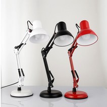 LED탁상용 램프스탠드 미국식 철예 스탠드 접이식 전기스탠드, 클램프식, 화이트