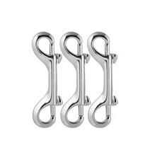 스냅링 C링 E링316 스테인레스 스틸 115mm 더블 엔드 볼트 스냅 훅 마린 그레이드 다이빙 클립 키 링 및 애, 3Pcs