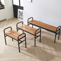엔젤퍼니 엔젤 현관벤치 4인식탁용 의자 등받이없는 원목 철제벤치 실내벤치, 06_엔젤 멀바우원목 철제의자 1200_블랙