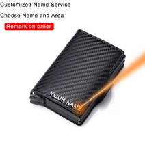 천연소가죽명함케이스 여자카드지갑 이니셜각인 탄소 섬유 안티 Rfid 신용 카드 홀더 남성 더블 카드 홀더 케이스 지갑 금속 비즈니스 은행 신용 카드 미니멀 지갑