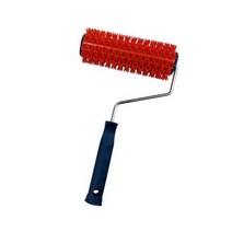 텍스처 아트 페인트 무늬 롤러 플라스틱 손잡이 장식, 7인치 꽃이빨 롤러(2개입) 레드