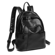 도오빠 브릭 여성 가죽 백팩 배낭 미디움 심플 무지 간편한 사계절 가방 학생 여자백팩