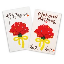 [판박이네1054] 로맨틱 카네이션 카드(2종 택1), 5인용