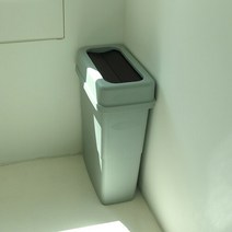 키펙스 슬림 카페 식당 업소용 매장용 대형 쓰레기통 70L(뚜껑 포함), 밤색