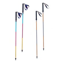 오니지에 트레킹폴 카본 접이식 4단 등산스틱 E4201, Colorful-120cm