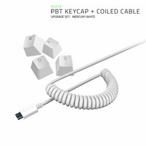 RAZER PBT Keycap Coiled Cable Set (Mercury) PBT키캡 코일케이블 세트 (화이트)