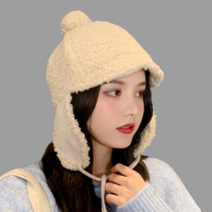 겨울 양털 뽀글이 털 모자 여자 귀덮개 귀도리 트루퍼햇