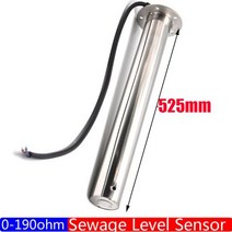 디지털 듀얼 52mm 게이지 경고 수위 측정기 + 하수 레벨 센서 0-190ohm HTG 보트 카용, HTG Sensor 525mm