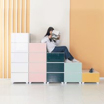 멜로망스 하이그로시 500 서랍장 모음 1단/2단/3단/4단/5단, 500 4단 서랍장, 핑크