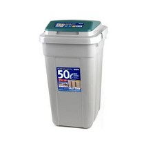 코멕스 크린스페이스 50L 연회색 그린 쓰레기통_ 995008EA, 올래플러스 본상품선택