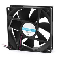 커스텀수냉 pc 쿨러 게이밍 전문 90mm x 25mm 9025 2 핀 12V DC 브러시리스 PC 케이스 CPU 쿨러 냉각 팬, 01 Black