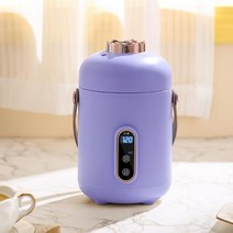 멀티쿠커 600ml 전기 주전자 휴대용 스튜 냄비 슬로우 쿠커 요리 죽 수프 예약 가정 여행 220V, purple+AU