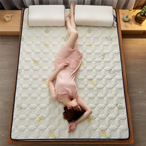 자충에어매트 캠핑에어침대 발포매트 차박 트렁크 에어 UVR 태국 천연 라텍스 매트리스 니트 폼 메모리 호텔 가정용 두꺼운 필링 방지 더블 침대 풀 사이즈, 16.90x200cm - Thickness 8cm-NO