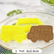 3D 만화 쿠키 커터 자동차 트럭 잠수함 헬리콥터 비스킷 스탬프 금형 DIY 베이킹 금형 케이크 장식 주방 가제트, 01 01 truck