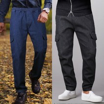 제이케이룩 테트론 카고조거 밴딩 청바지 스트레치 데님 작업복