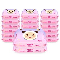 달곰이 아기물티슈 러블리 플레인 휴대용 20팩 20매, 단품