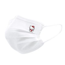 헬로키티 마스크 덴탈 캐릭터 화이트 대형 성인용, 단일, K008-10개입 화이트개