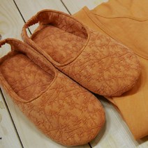 황토염색 슬리퍼 친환경 참숯 덧신 전통 실내화