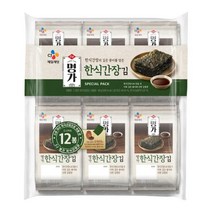 CJ명가 건강간식 간편식 밥반찬 간편요리 한식간장김 밥반찬 빠삭김 4g 12개 1세트, 40세트