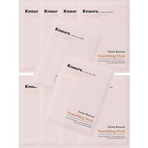 Knours Sweet Rescue 영양 마스크로즈 워터 토닝 마스크 하이드레이팅 브라이트닝 페이셜 시트 EWG 인증 클린 뷰티 (5개), 10 Count
