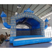 풍선 성 도약 자 점프 트램펄린 에어바운스 슬라이드, [01] 파란
