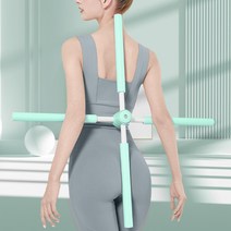 바른 자세 교정봉 교정기 굽은 어깨 허리 교정 스트레칭 목교정기 굽은등 숄더 거북 다리 등 체형 밴드, R89068G(민트