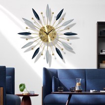 명품 벽시계 북유럽 거실 인테리어 무소음 벽걸이 시계 집들이선물, 블루