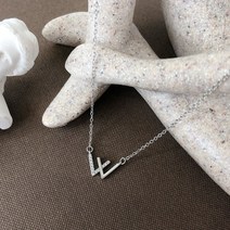오르샵 925silver 릴리 W 펜던트 실버 은목걸이