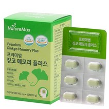 60대 남성 기억력 뇌 영양제 추천 징코 은행잎추출물 두뇌에좋은 뇌에좋은 머리에좋은 기억력에좋은 건강 식품 비타민B컴플렉스 40대 50대 중년 직장인 남자 여자 시니어 부모님 선물, 60정, 1개, 60정