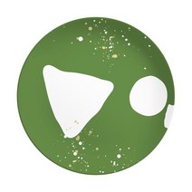식탁용 인쇄 대나무 섬유 접시 샐러드 디저트 케이크 과일 음식 접시 주방 식기 20 cm 25cm, W-20CM