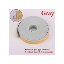 5 미터 DIPE 자체 접착 문 창 씰링 스트립 유리 충돌 고무 폼 방음, Gray E 9X4mm