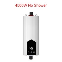 캠핑용온풍기 캠핑용히터 무선히터 4500w 주방 욕실 순간 전기 수도꼭지 히터 인스턴트 tankless 온수 탭 난방 기계 샤워 110v, 4500w 샤워기 없음, 미국 플러그
