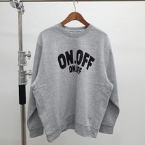 남여공용 ON OFF 프린팅 기모 맨투맨