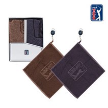 PGA TOUR 스포츠 릴타올 2P 세트 차콜+브라운, 없음